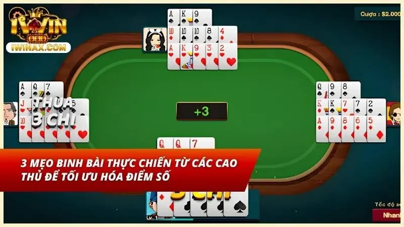 Cược thủ thao tác bấm nút tự động sắp xếp bài trên màn hình