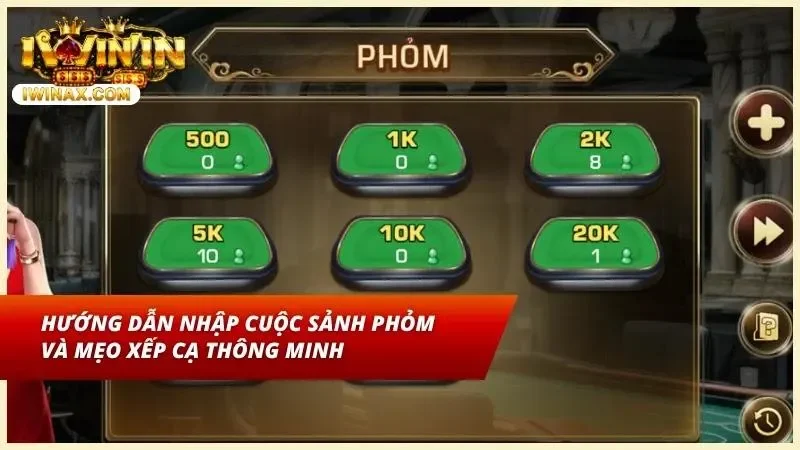 Thao tác xếp các quân bài đồng chất thành hàng dọc trên điện thoại